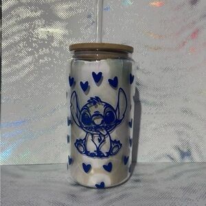 Stitch Patterned Glass Tumbler